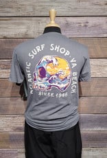 Atlantic Surf Co Atlantic Surf Shop Cranking Waves Shirt Grey