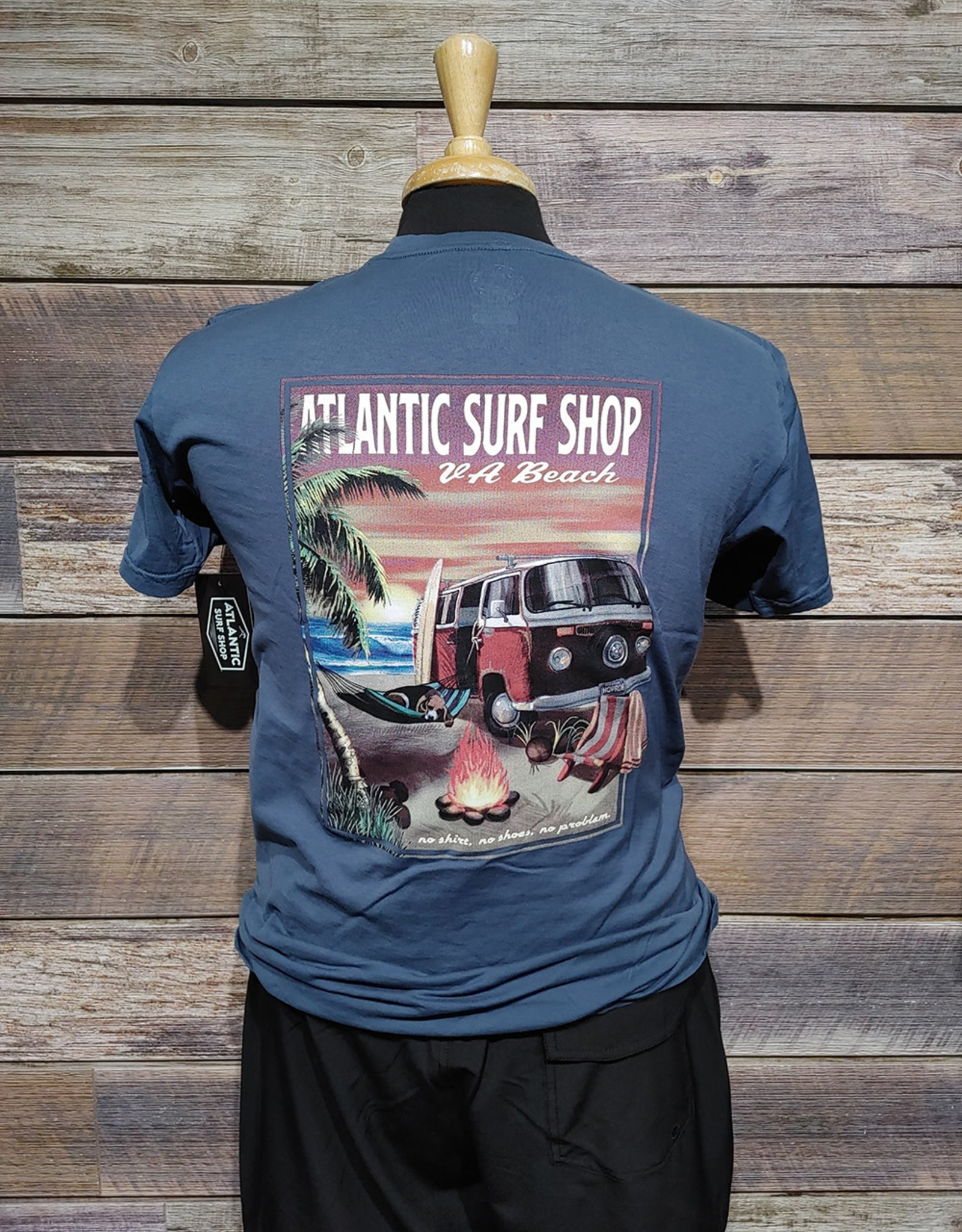 Atlantic Surf Co Atlantic Surf Sunset Surf Bus T-shirt Smokey Blue