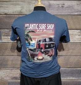 Atlantic Surf Co Atlantic Surf Sunset Surf Bus T-shirt Smokey Blue