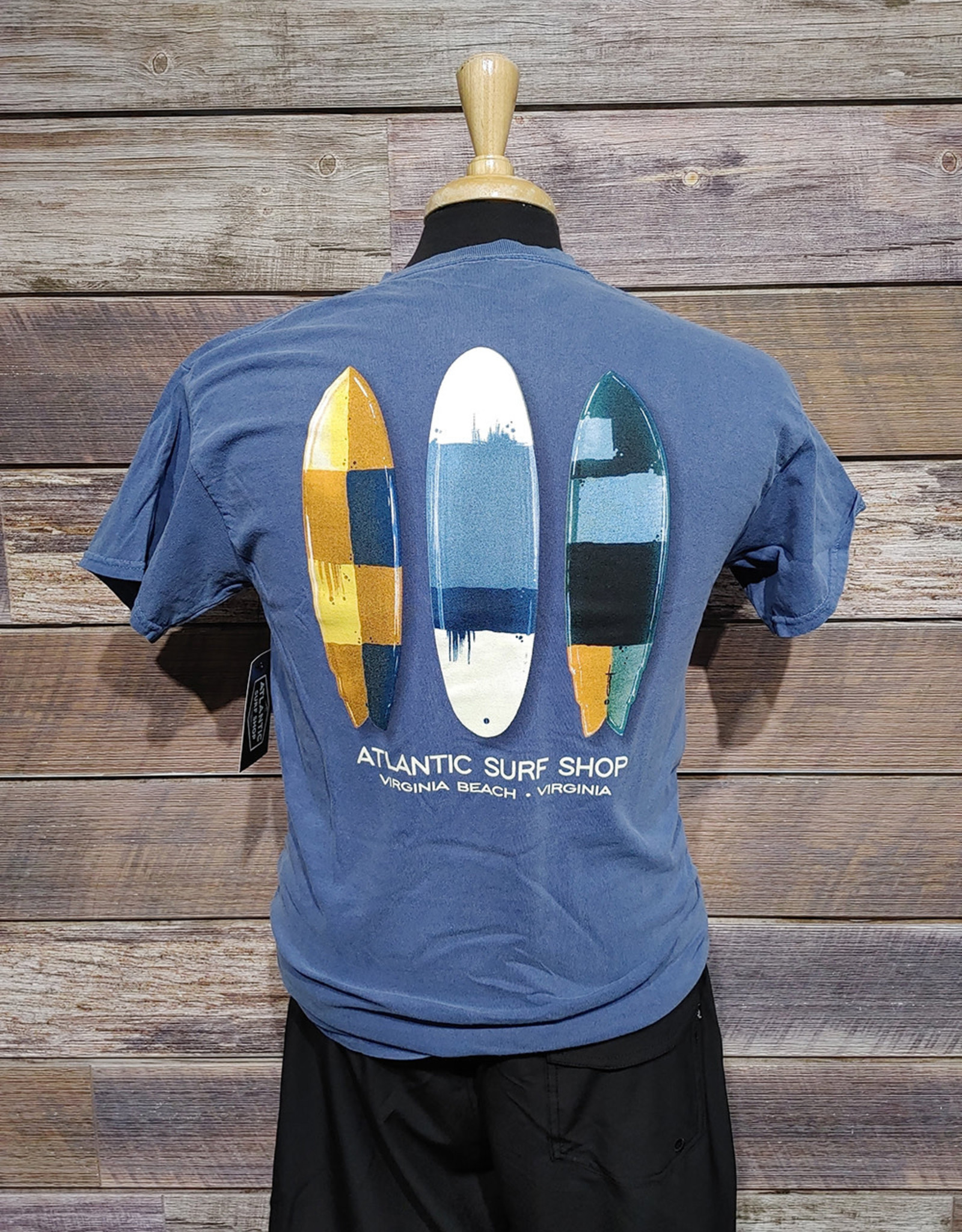 Atlantic Surf Co Atlantic Surf Shop Triple Surfboard T-shirt
