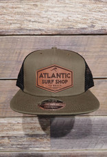 Atlantic Surf Co Atlantic Surf New Era Snapback Trucker Hat Olive/Black