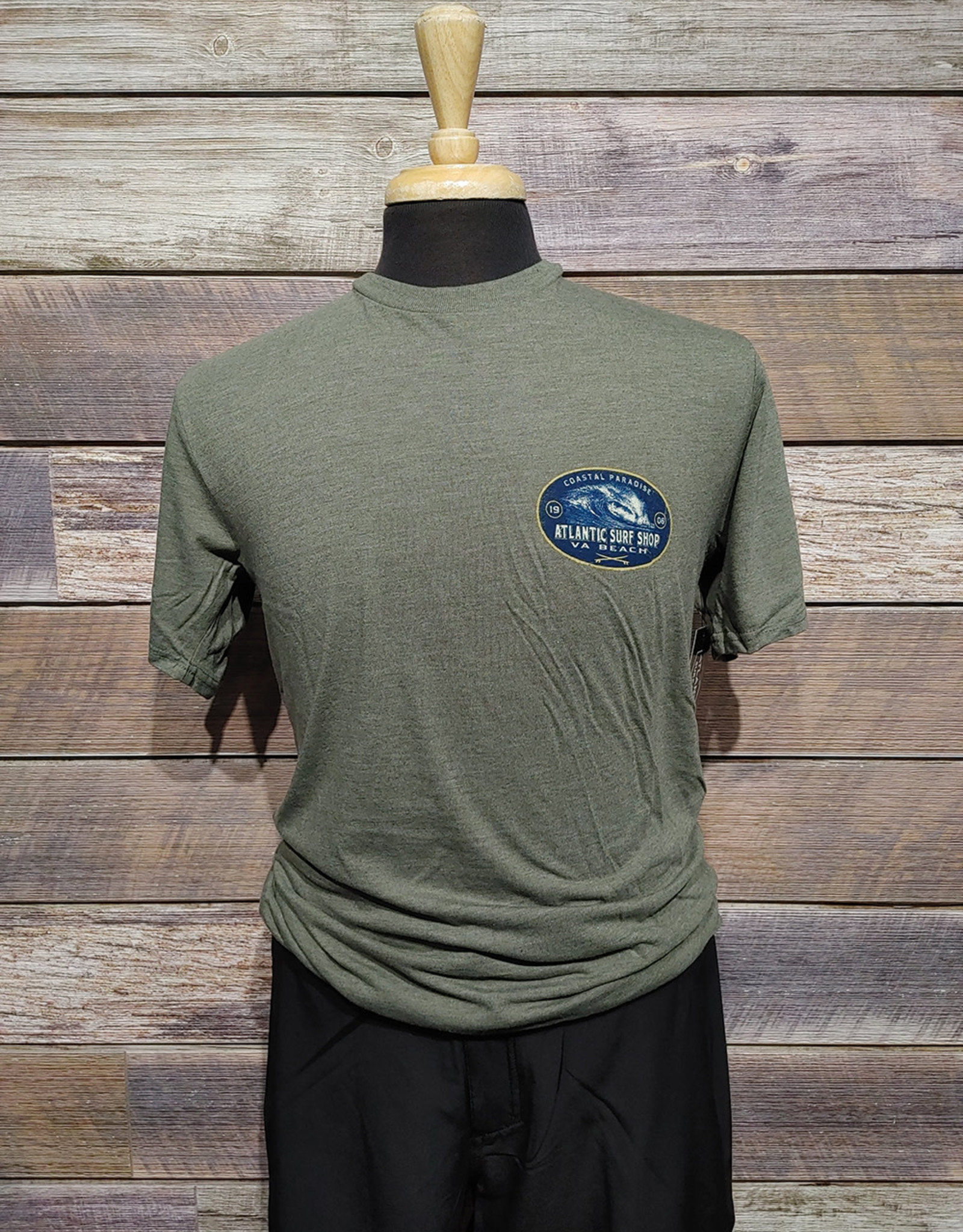Atlantic Surf Co Atlantic Surf Shop Paradise Triblend T-shirt Military Green
