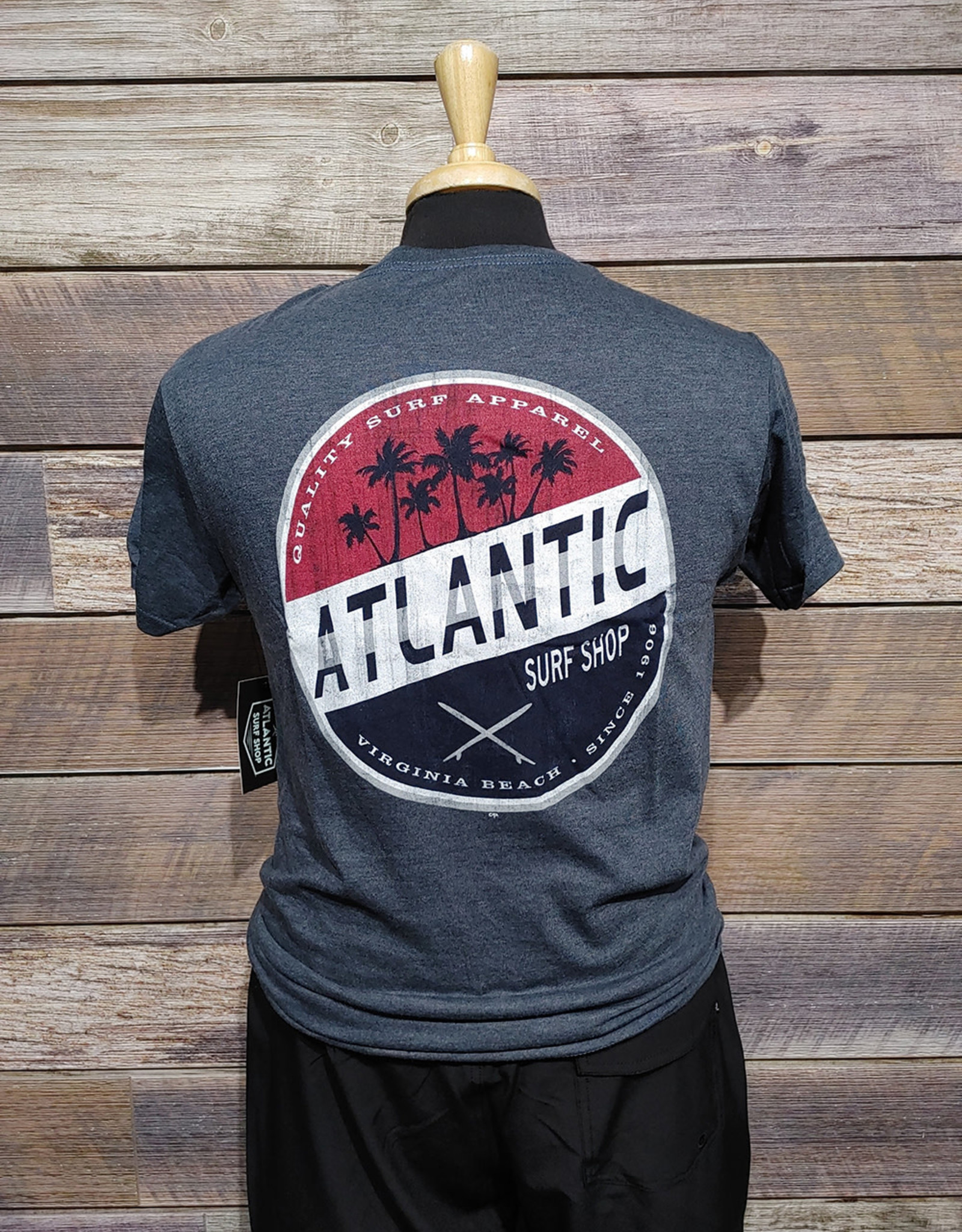 Atlantic Surf Co Atlantic Surf Shop Label T-shirt Vintage Navy