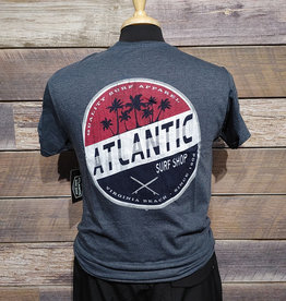 Atlantic Surf Co Atlantic Surf Shop Label T-shirt Vintage Navy