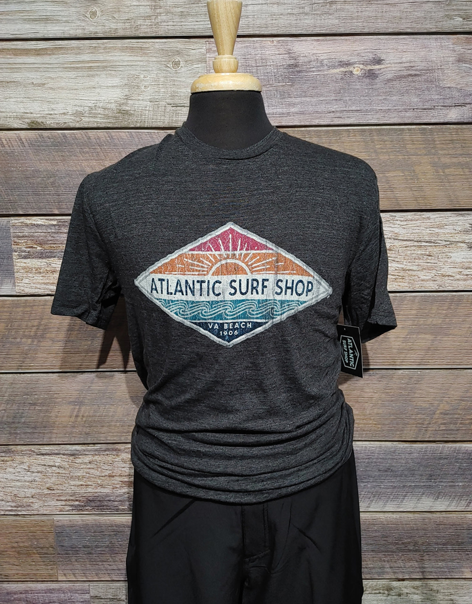 Atlantic Surf Co Atlantic Surf Shop Wave Diamond Triblend T-shirt Black