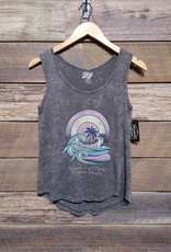 Atlantic Surf Co Atlantic Surf Shop Sunset Waves Mineral Tank Gray