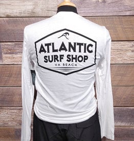 Atlantic Surf Co Atlantic Surf Badge Longsleeve T-shirt White