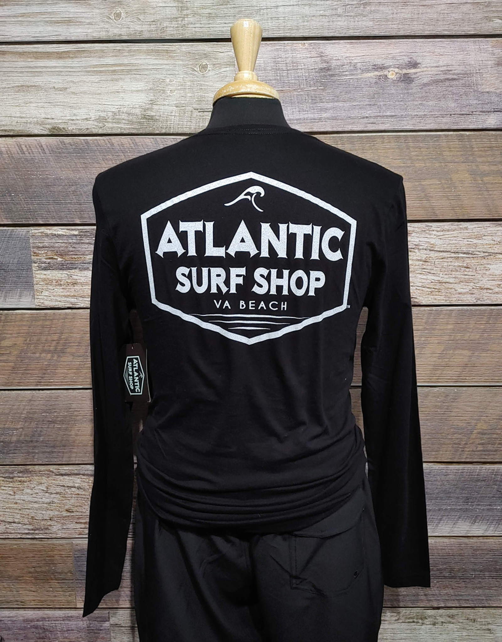 Atlantic Surf Co Atlantic Surf Shop Badge Longsleeve T-shirt Black