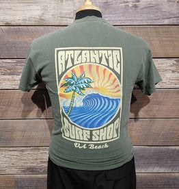 Atlantic Surf Co Atlantic Surf Old School Surf T-shirt Sage