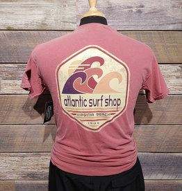 Atlantic Surf Co Atlantic Surf Tidal Curl T-shirt Coral Red