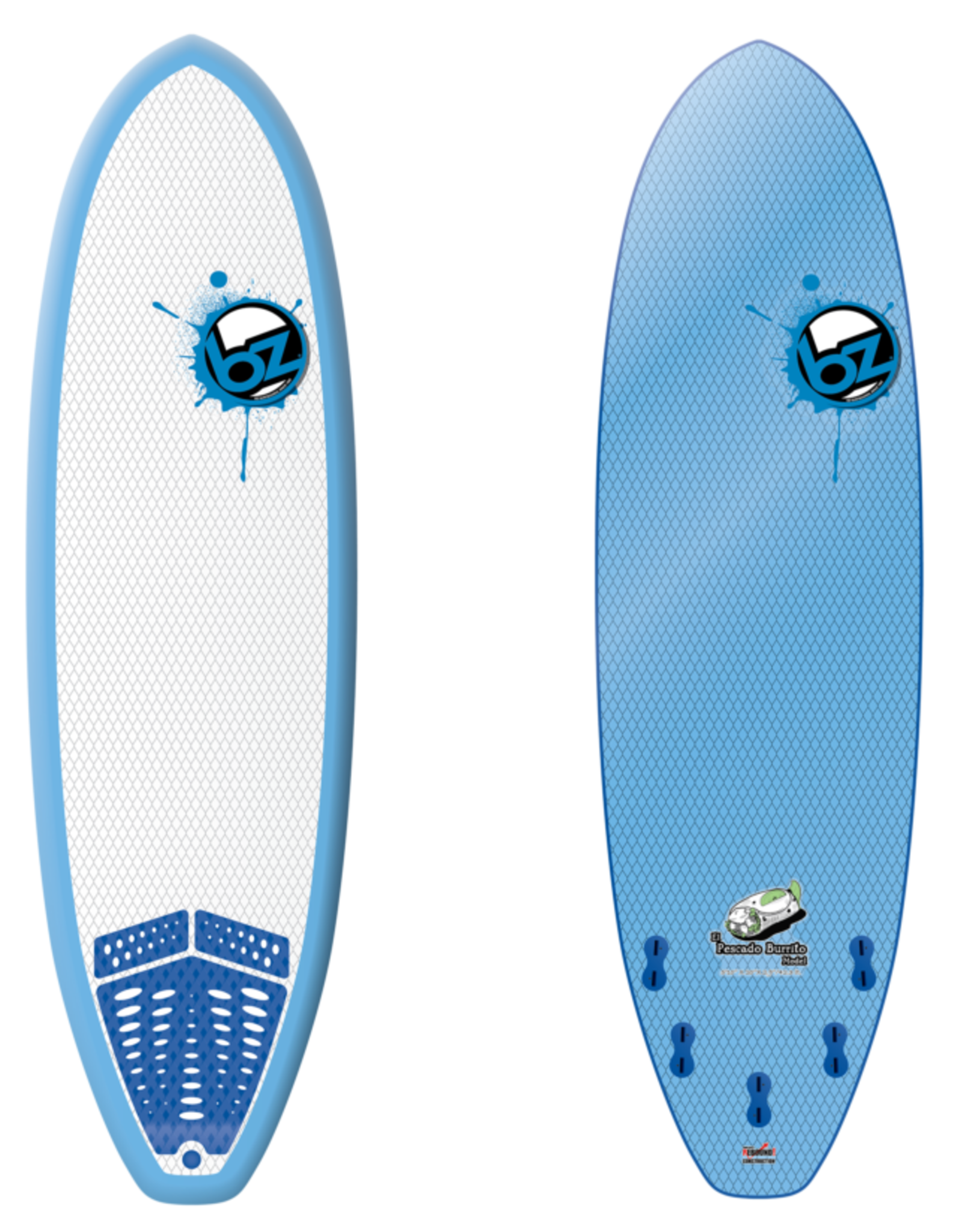 BZ BZ Pescado Burrito Groveler 5'10" Surfboard