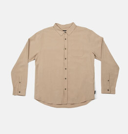 Rusty Rusty Overtone Long Sleeve Linen Shirt Khaki Marle