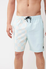 Rusty Rusty Checkmate 17" Elastic Walkshort Blue Glass