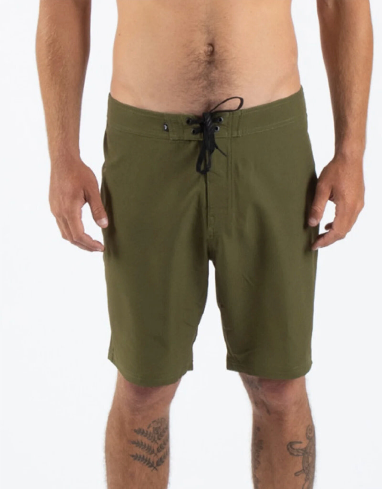 Rusty Rusty Base 19” Fixed Waist Boardshort Olive