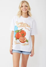 Rusty Rusty Citron Oversize Tee White