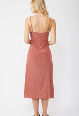 Rusty Rusty Porter Midi Dress Terracotta