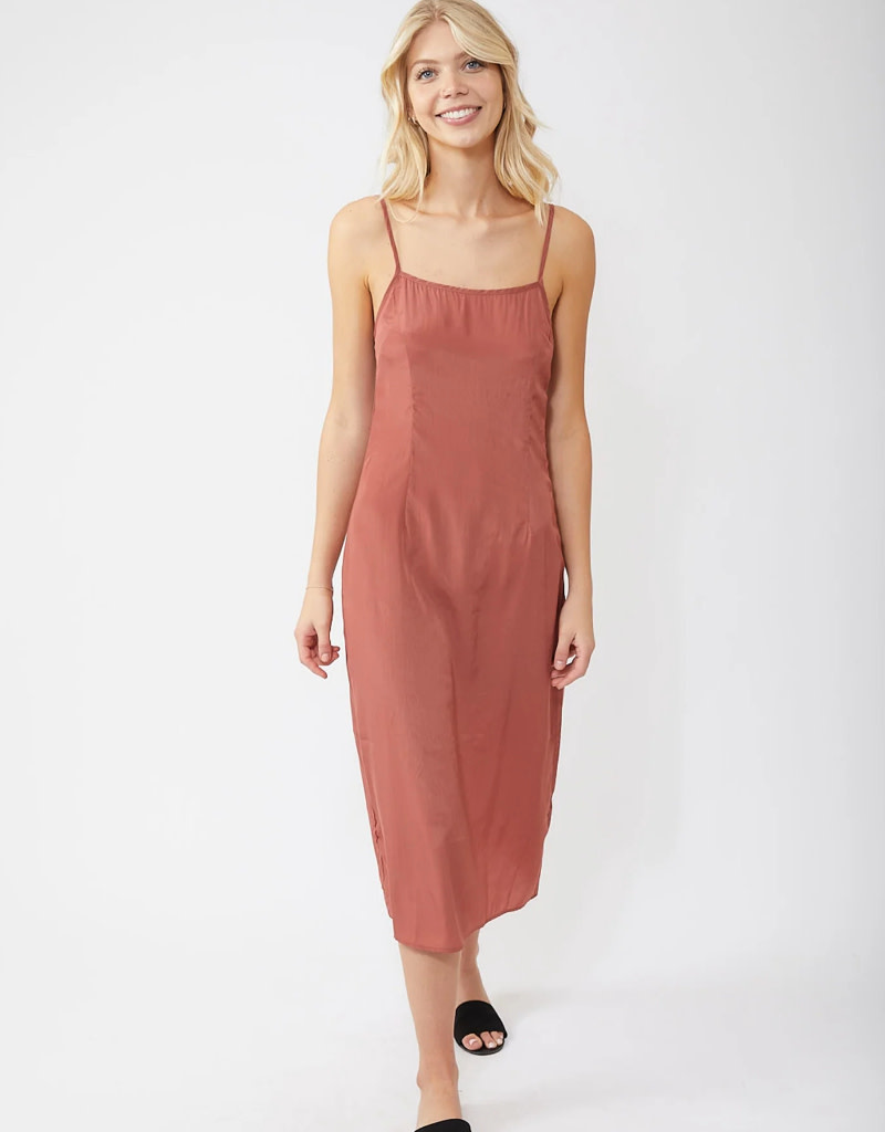 terracotta midi dress Embossed Lace Dress Soft Terracotta | Size S