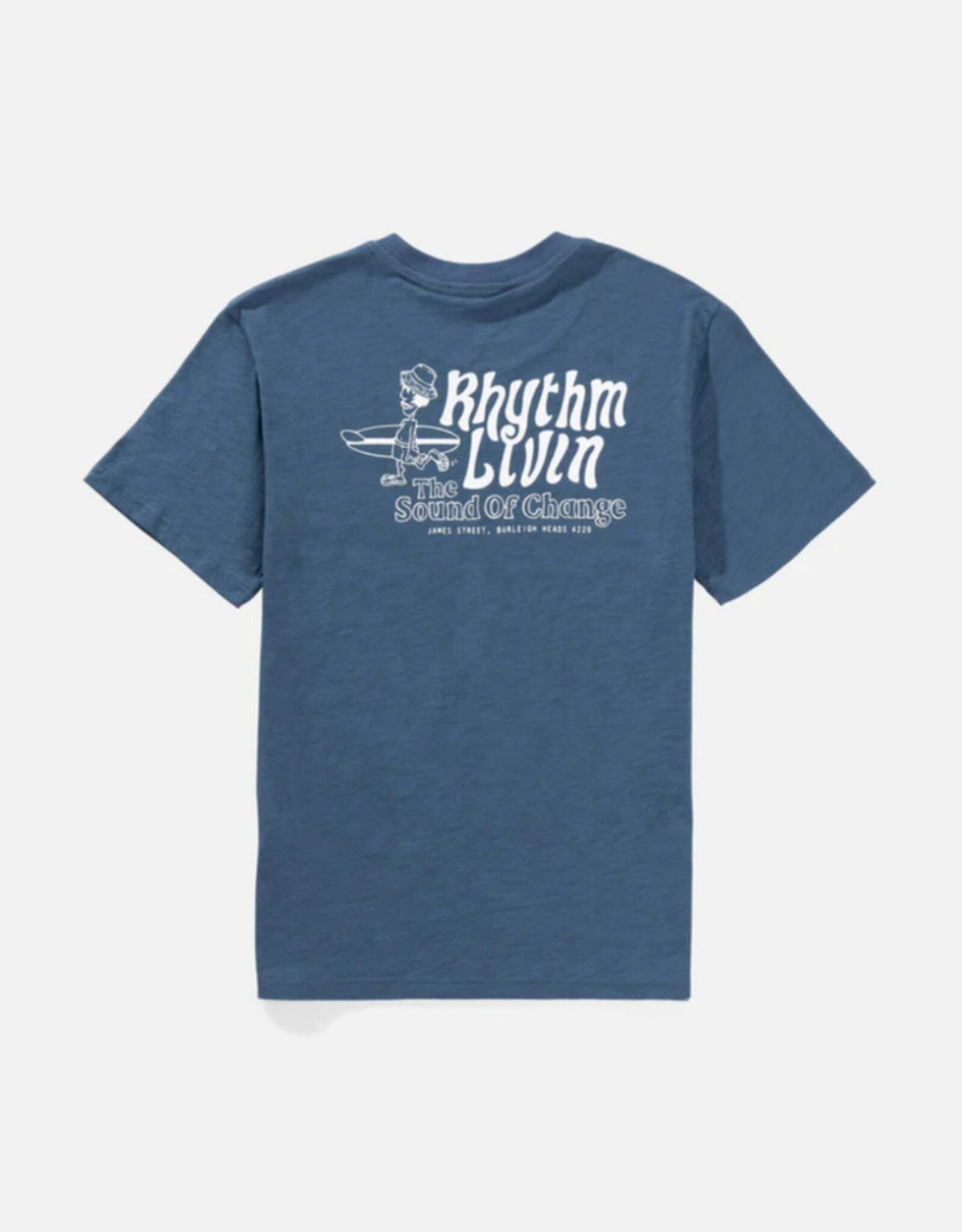 Rhythm Rhythm Livin Slub Short Sleeve T-shirt Vintage Blue