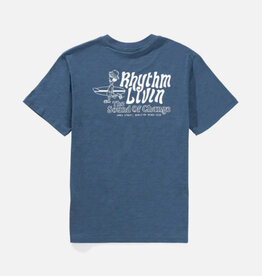Rhythm Rhythm Livin Slub Short Sleeve T-shirt Vintage Blue