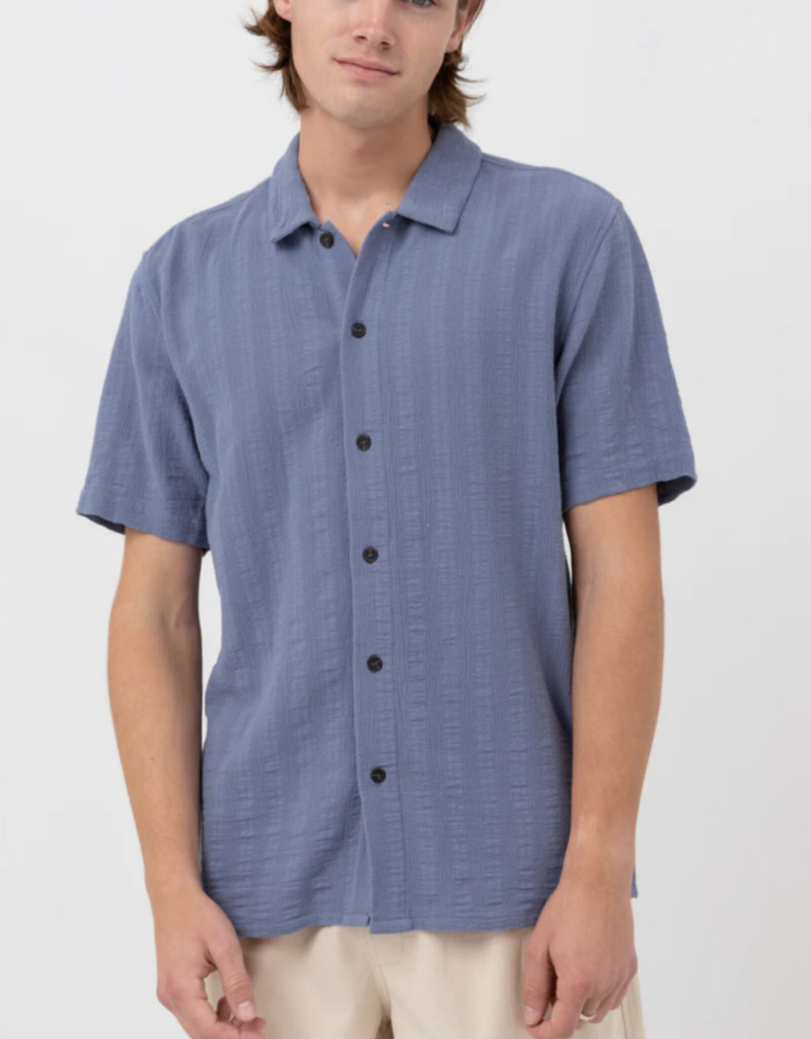 Rhythm Rhythm Dobby Short Sleeve Shirt Slate