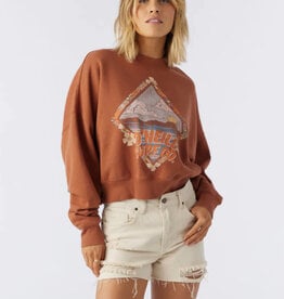 O'Neill O'Neill Moment Crop Pullover Fleece Rustic Brown