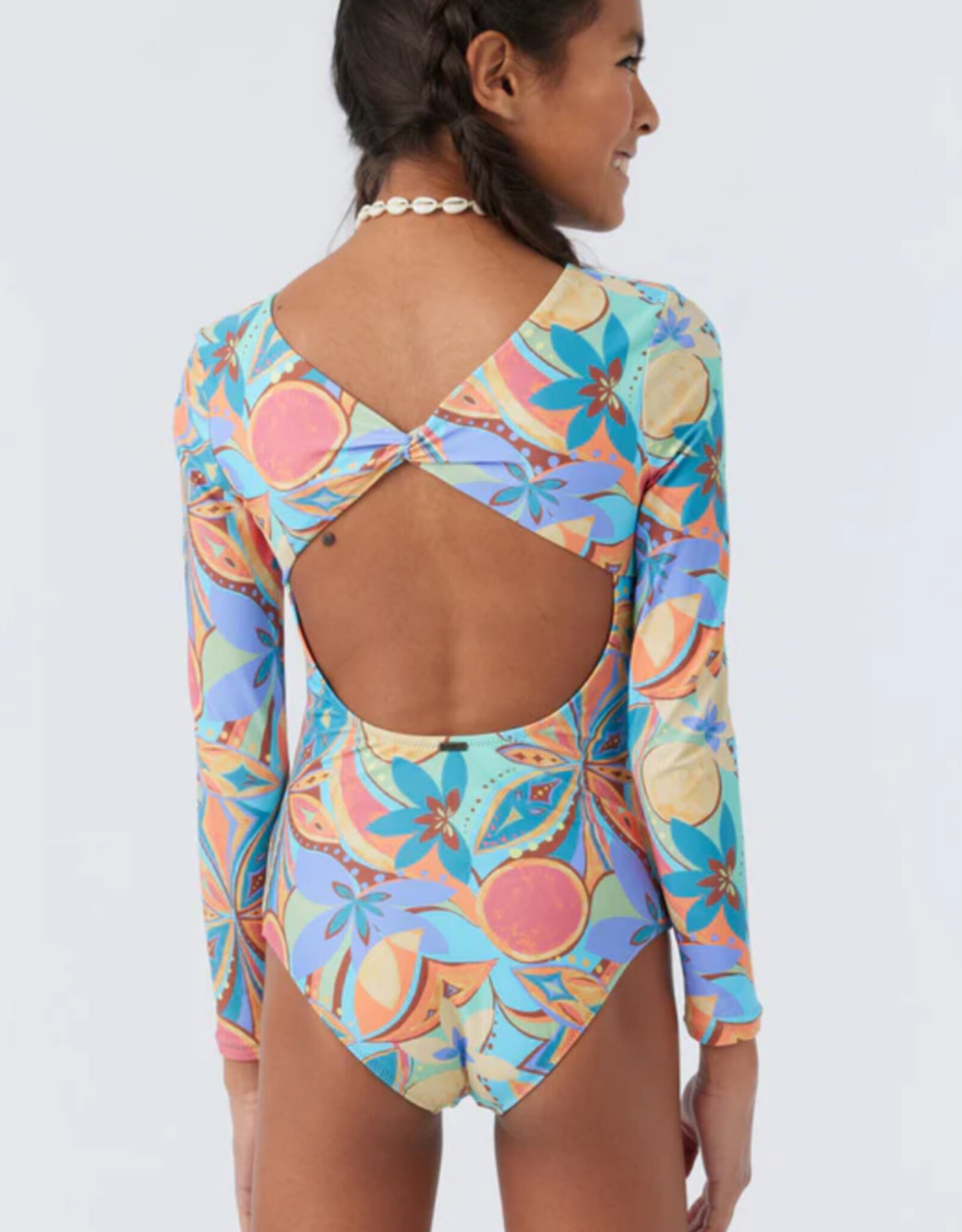 O'Neill O'Neill Girls Nina Abstract Twist Back Surf Suit Multi