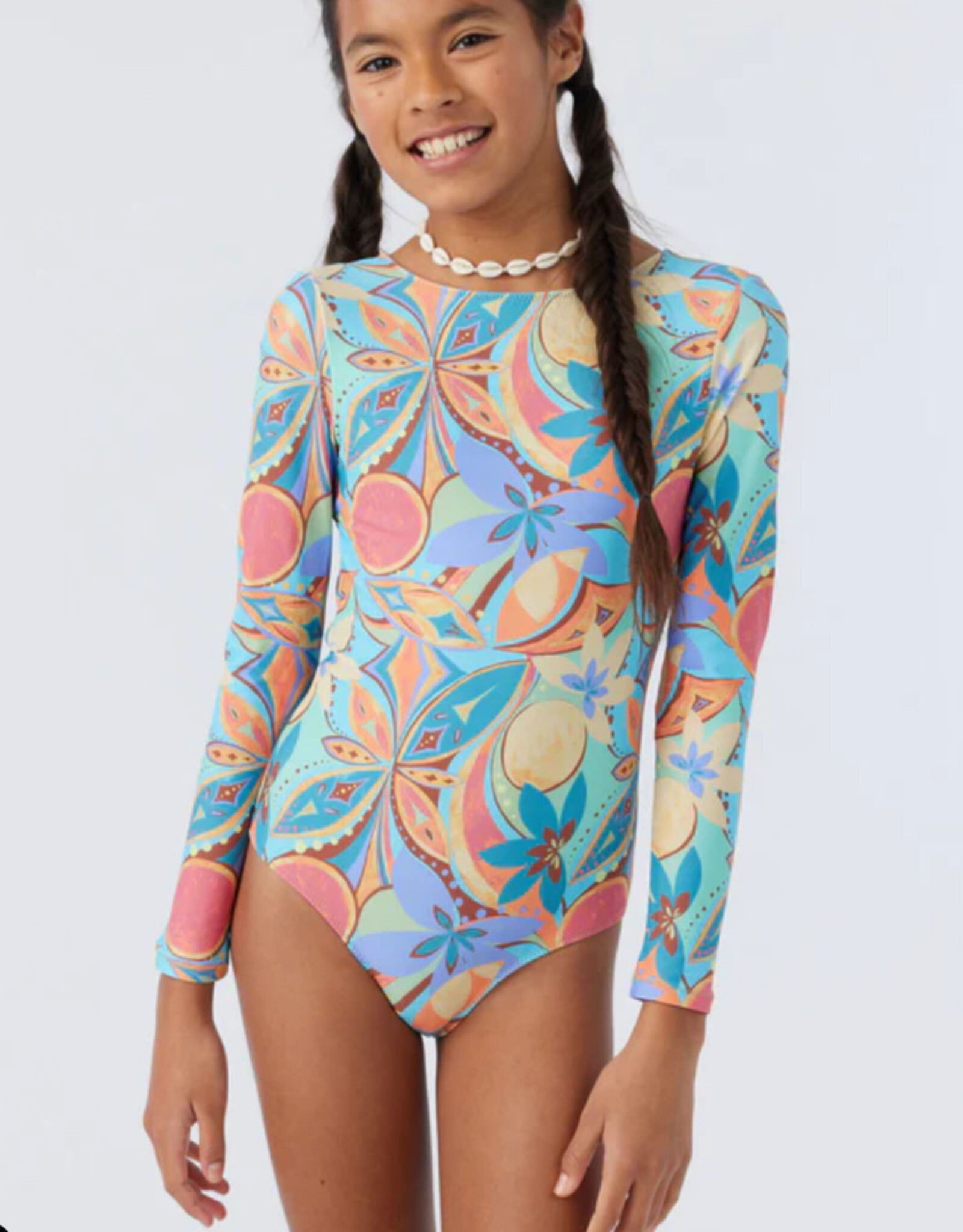 O'Neill O'Neill Girls Nina Abstract Twist Back Surf Suit Multi