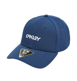 Oakley Oakley 6 Panel Stretch Metallic Hat Poseidon/White