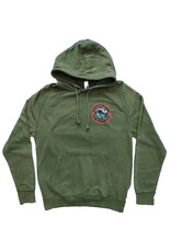 Atlantic Surf Co Atlantic Surf Shop Quiver Skull Vintage Hoodie Military Green