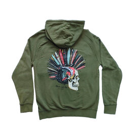 Atlantic Surf Co Atlantic Surf Quiver Skull Vintage Hoodie Military Green