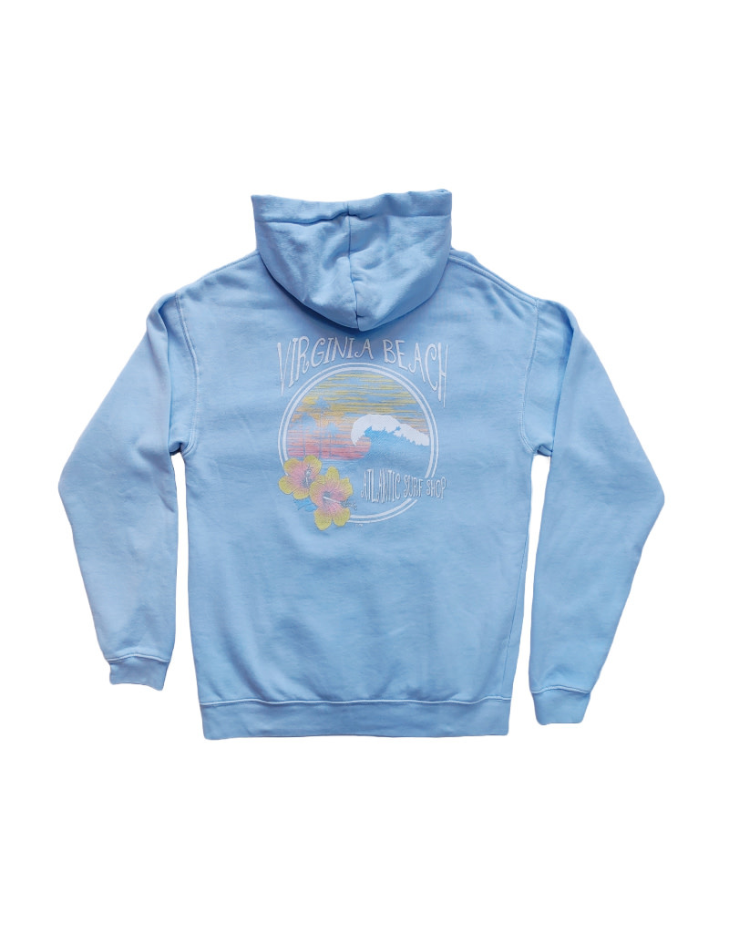 Atlantic Surf Hibiscus Wave Hoodie Powder Atlantic Surf Shop