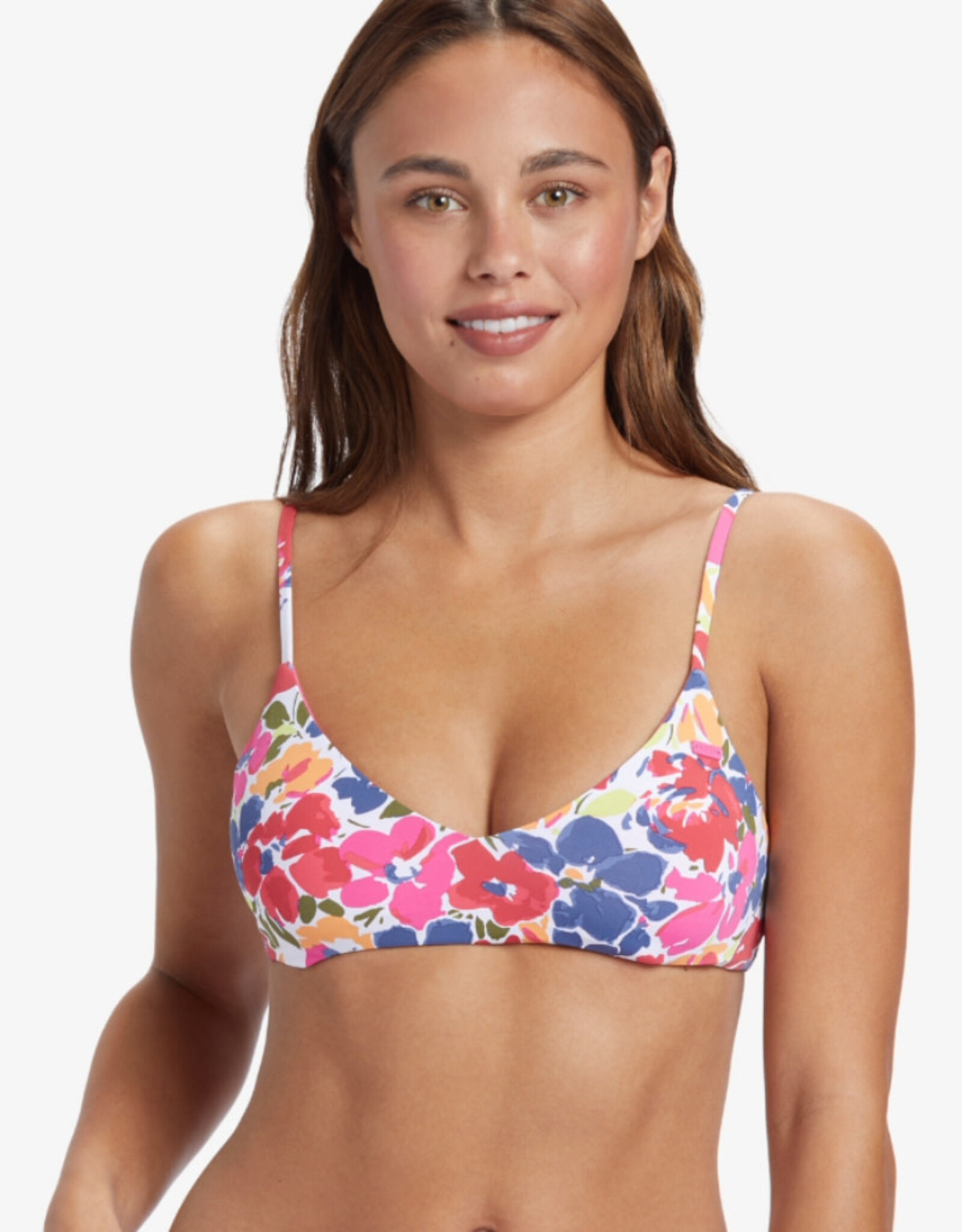 Roxy Roxy Printed Beach Classics Athletic Triangle Bikini Top Bloomin Babe