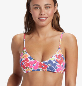 Roxy Roxy Printed Beach Classics Athletic Triangle Bikini Top Bloomin Babe