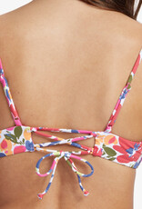 Roxy Roxy Printed Beach Classics Athletic Triangle Bikini Top Bloomin Babe