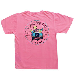 Atlantic Surf Co Atlantic Surf Beach Jeep T-shirt Neon Coral