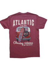 Atlantic Surf Co Atlantic Surf Chasing Waves T-shirt  Vintage Red