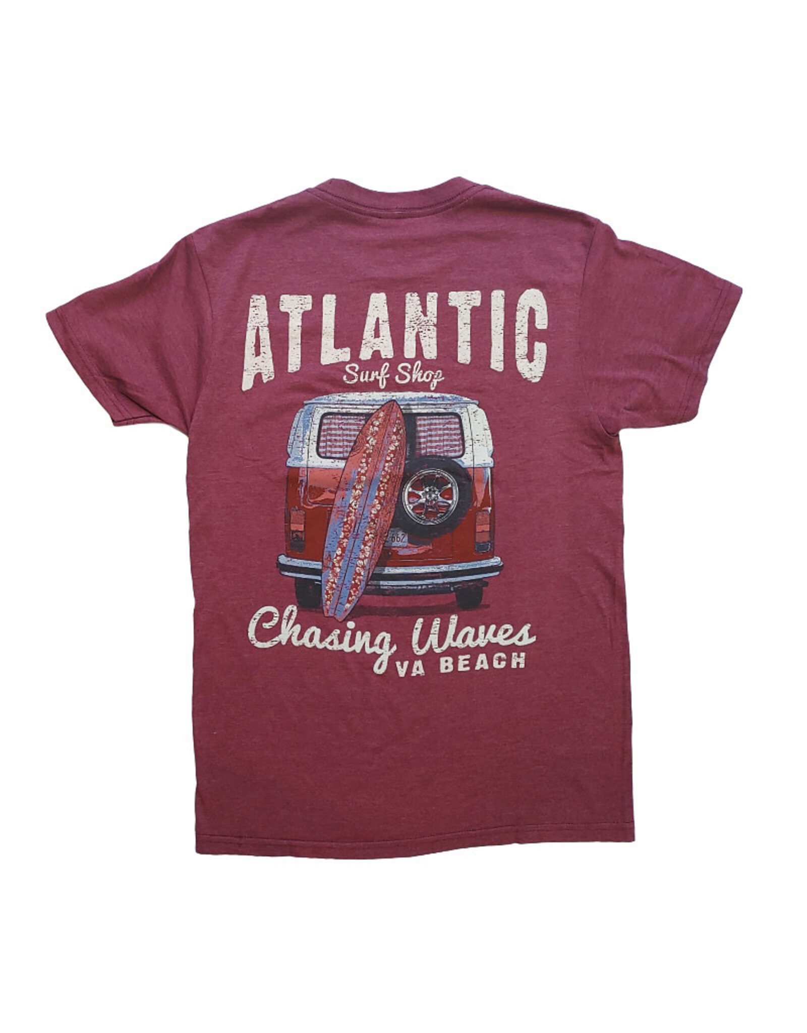 Atlantic Surf Co Atlantic Surf Chasing Waves T-shirt  Vintage Red