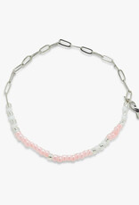 Pura Vida Pura Vida Charity Half N Half Stretch Bracelet Boarding for Breast Cancer