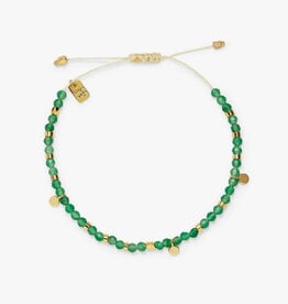 Pura Vida Pura Vida Jade Beaded String Bracelet Gold