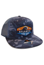 Atlantic Surf Co Atlantic Surf Shop Wave Patch Trucker Hat Blue Camo