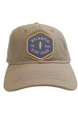 Atlantic Surf Co Atlantic Surf Board Patch Relaxed Ball Cap Tan