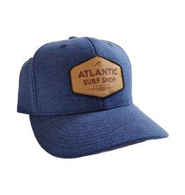 Atlantic Surf Co Atlantic Surf Sueded Leather Logo Patch Pique Ball Cap Blue