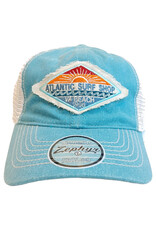 Atlantic Surf Co Atlantic Surf Shop Sun Diamond Trucker Hat Turquoise