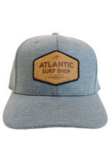 Atlantic Surf Co Atlantic Surf Sueded Leather Logo Patch Pique Hat Grey