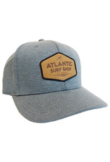 Atlantic Surf Co Atlantic Surf Sueded Leather Logo Patch Pique Hat Grey