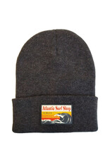 Atlantic Surf Co Atlantic Surf Shop Throwback Patch Knit Beanie Coal