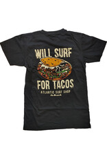 Atlantic Surf Co Atlantic Surf Will Surf For Tacos T-shirt Black