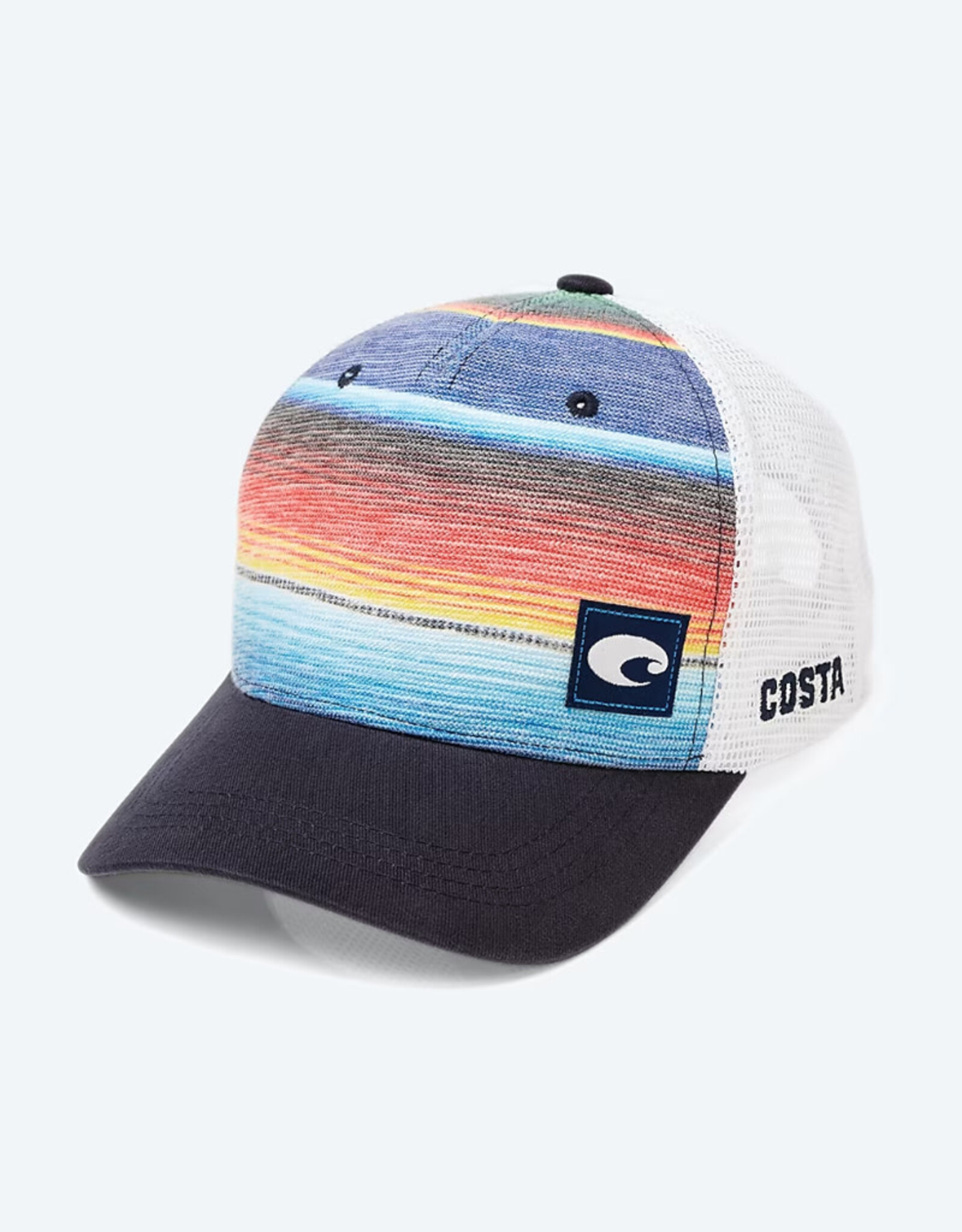 Costa Del Mar Costa Baja Stripe Trucker Hat Blue