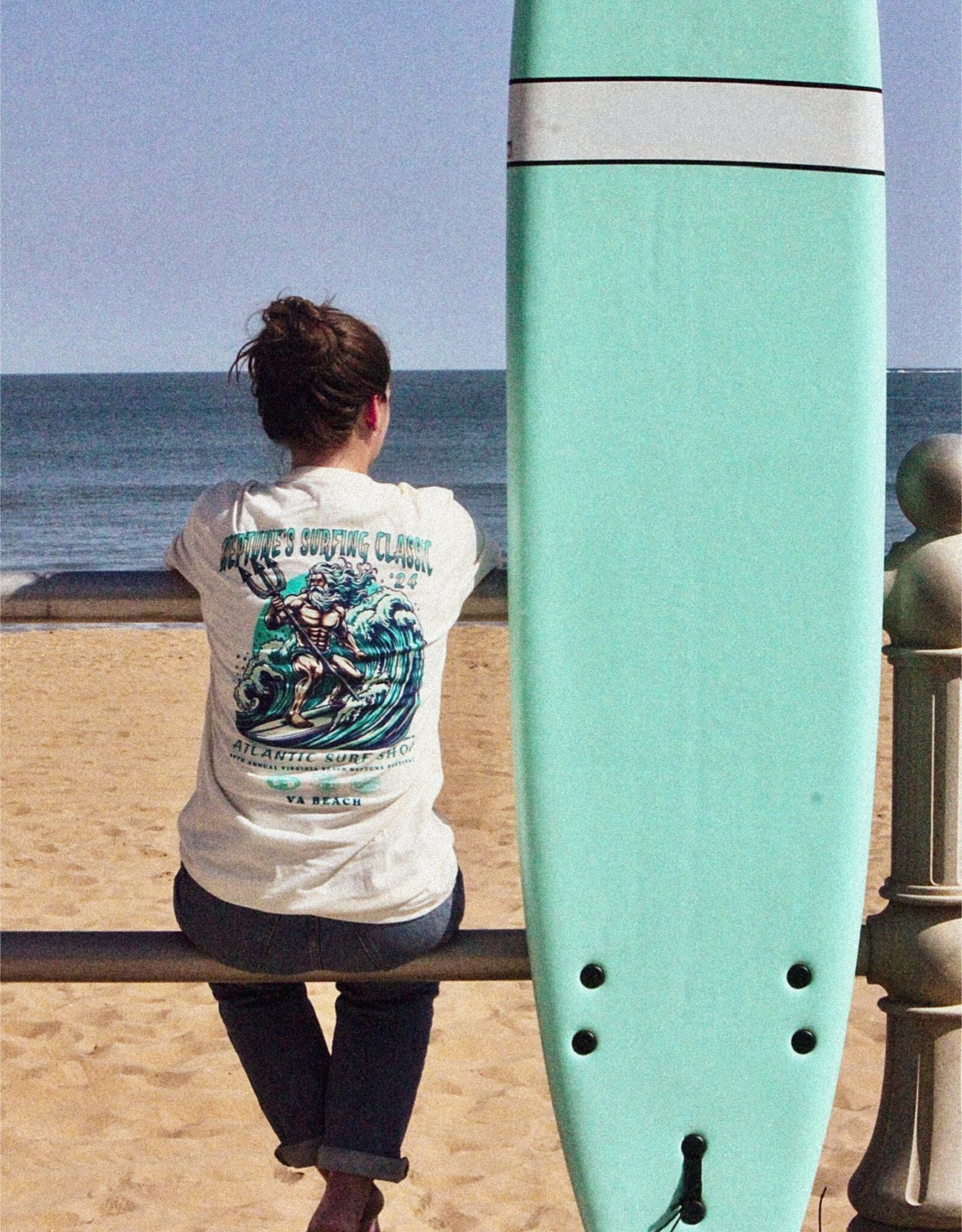 Atlantic Surf Co Atlantic Surf Shop Neptune's Classic T-shirt Ivory
