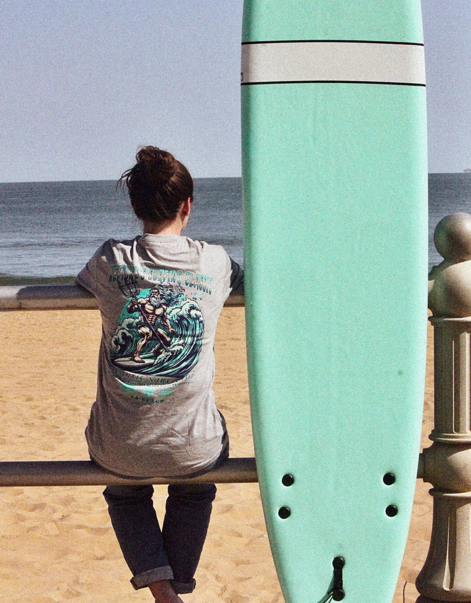 Atlantic Surf Co Atlantic Surf Shop Neptune's Classic T-shirt Grey